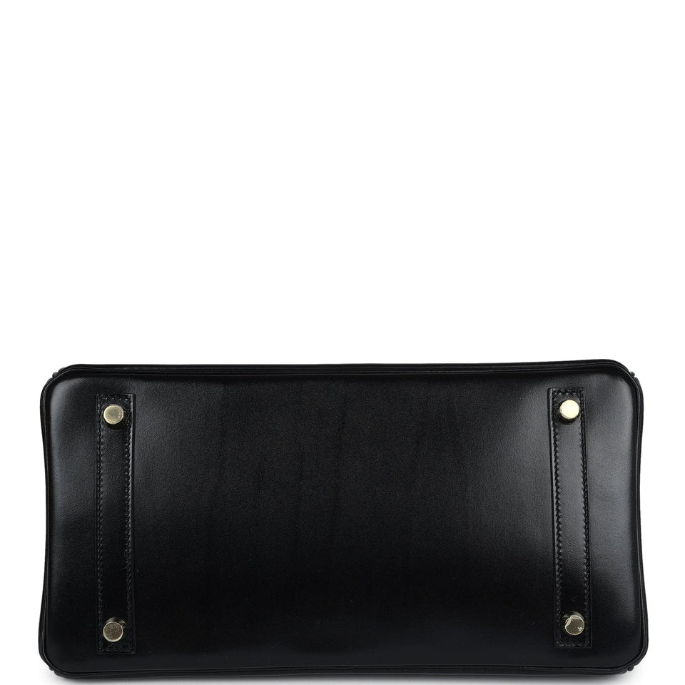 Hermes Birkin 30 Black Box Gold Hardware
