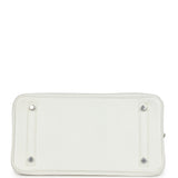 New Hermes Birkin 30 White Clemence Palladium Hardware