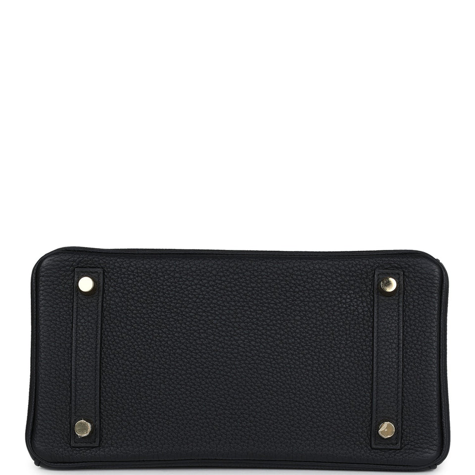 New Hermes Birkin 25 Black Togo Gold Hardware