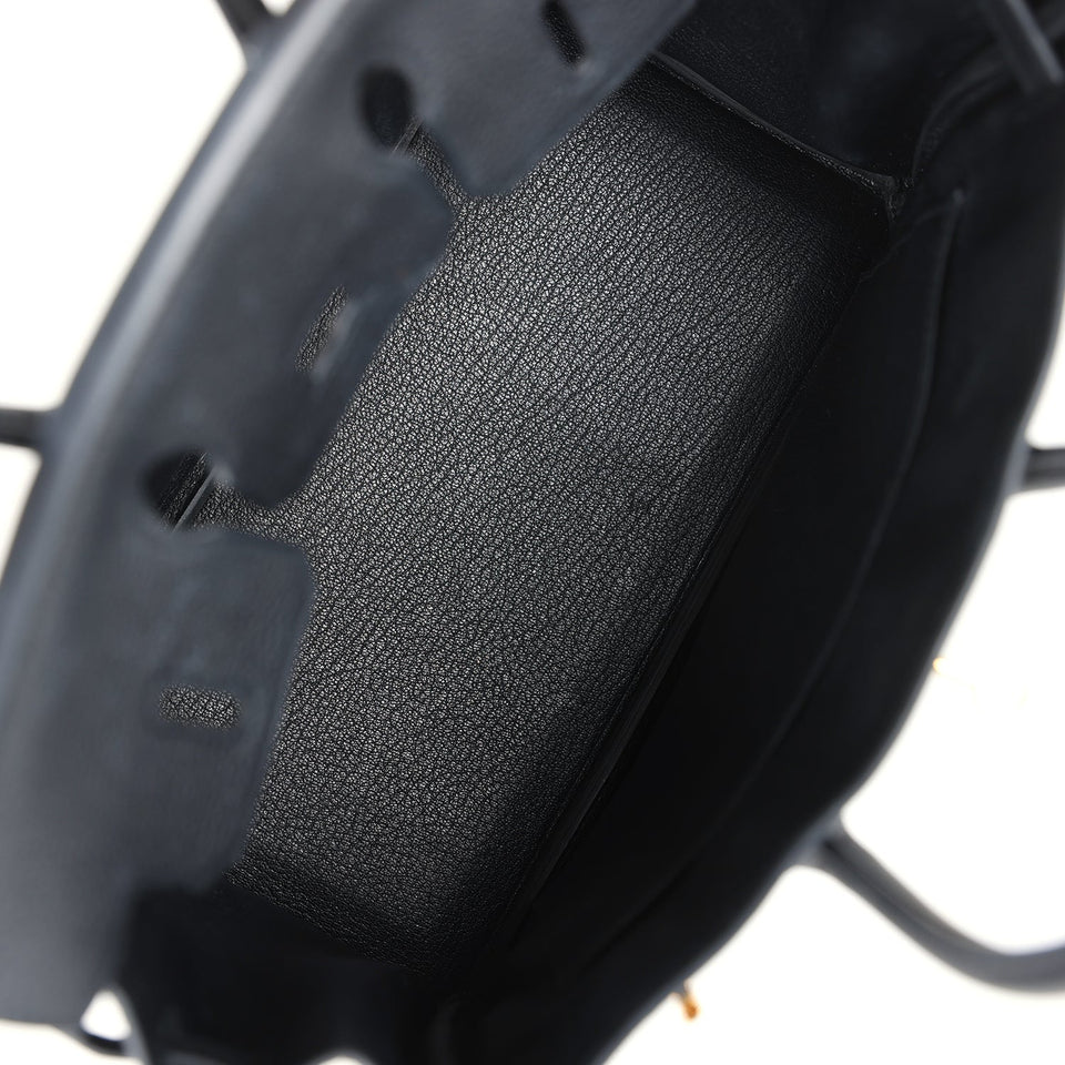 New Hermes Birkin 25 Black Togo Gold Hardware