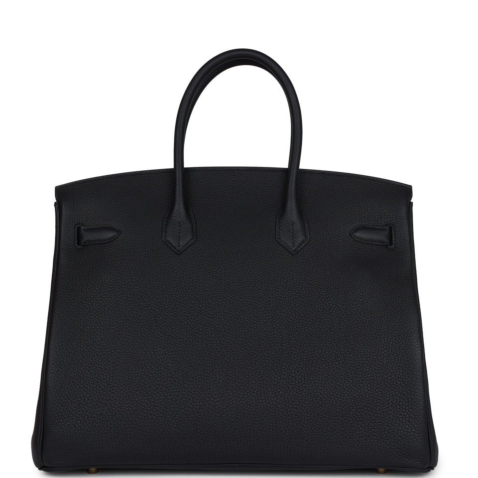 Hermes Birkin 35 Black Togo Gold Hardware