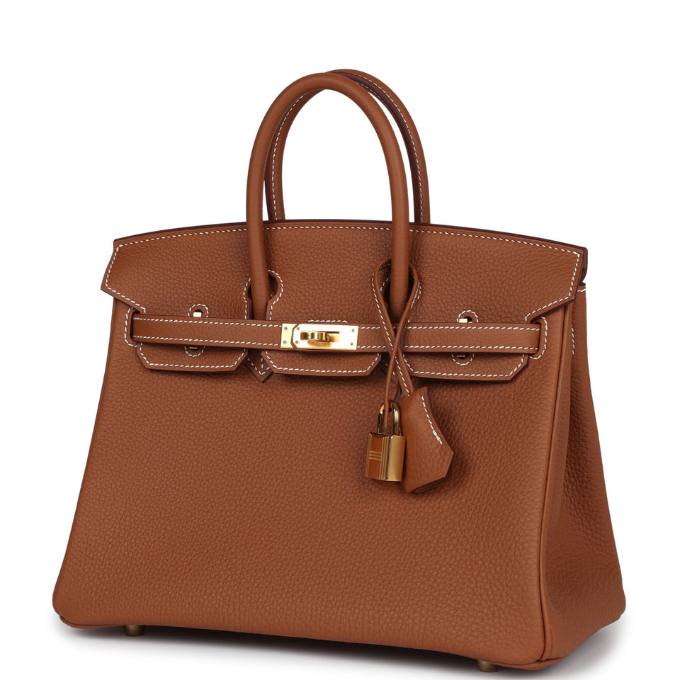 Hermes Birkin 25 Gold Togo Gold Hardware