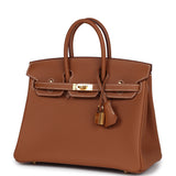Hermes Birkin 25 Gold Togo Gold Hardware