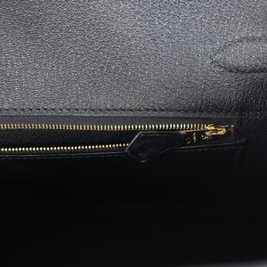 Hermes Birkin 35 Black Box Gold Hardware