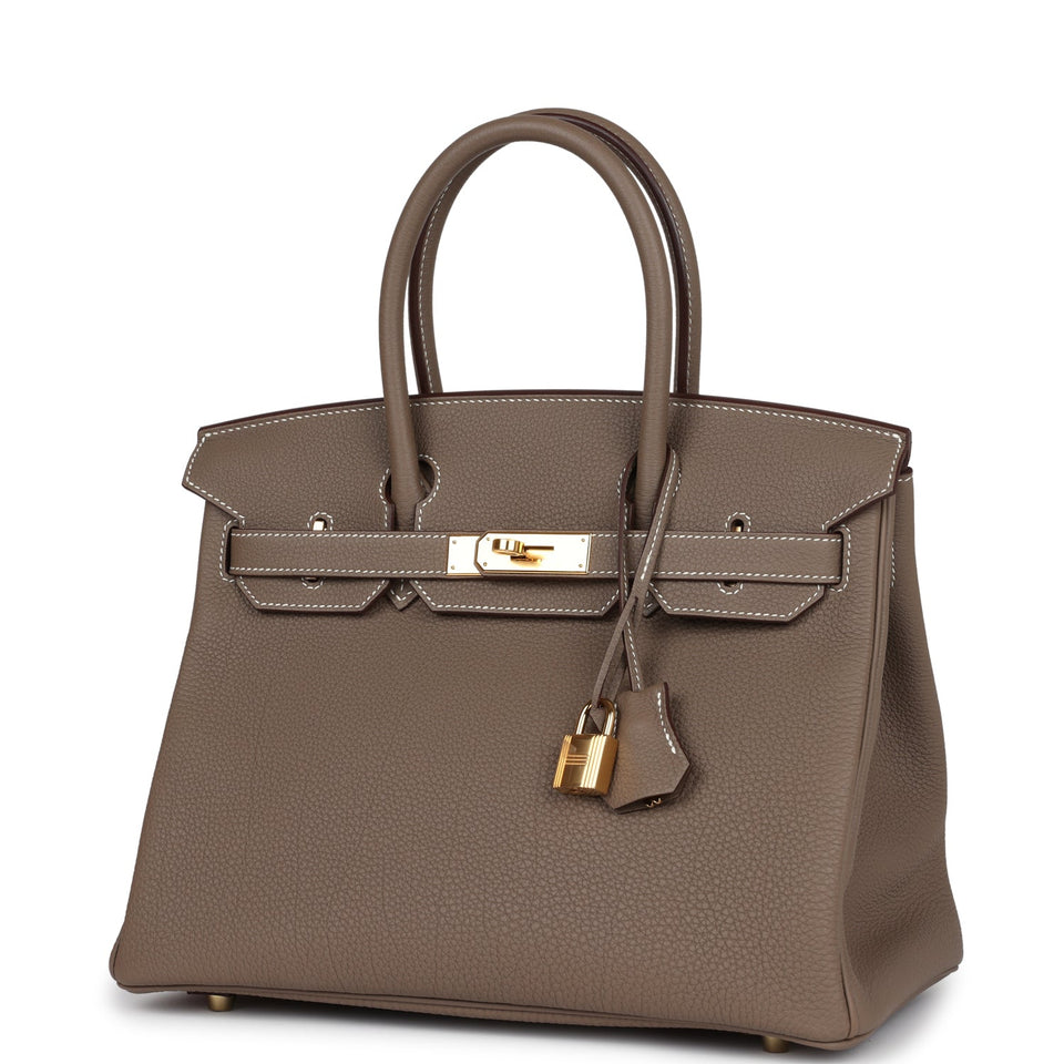 Hermes Birkin 30 Etoupe Togo Gold Hardware