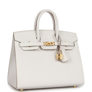 Hermes Birkin Sellier 25 Gris Pale Epsom Gold Hardware