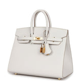 Hermes Birkin Sellier 25 Gris Pale Epsom Gold Hardware