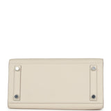 Hermes Birkin Sellier 25 Craie Epsom Palladium Hardware