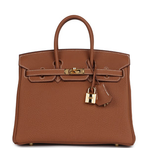 New Hermes Birkin 25 Gold Togo Gold Hardware