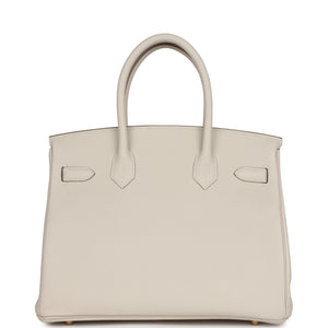 Hermes Birkin 30 Craie Togo Gold Hardware