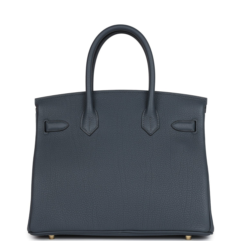 Hermes Birkin 30 Gris Misty Togo Permabrass Hardware