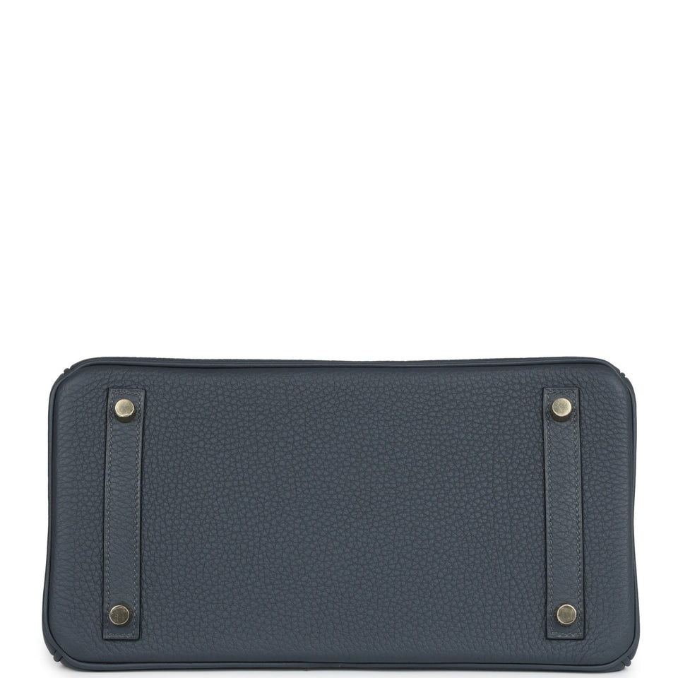 Hermes Birkin 30 Gris Misty Togo Permabrass Hardware