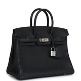 New Hermes Birkin 25 Black Togo Palladium Hardware