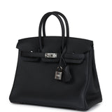New Hermes Birkin 25 Black Togo Palladium Hardware