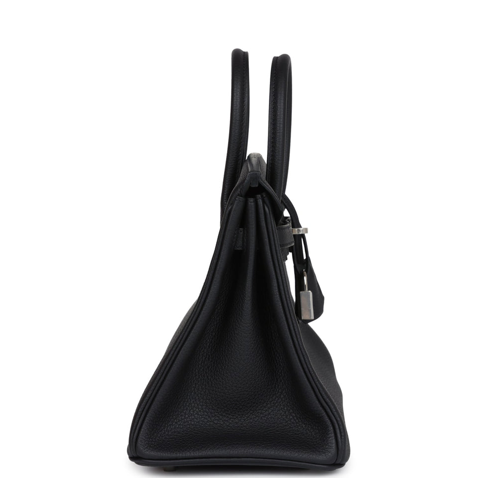 New Hermes Birkin 25 Black Togo Palladium Hardware