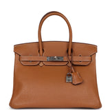 New Hermes Birkin 30 Gold Togo Palladium Hardware