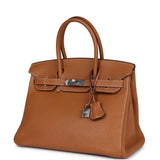 New Hermes Birkin 30 Gold Togo Palladium Hardware