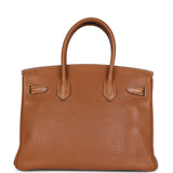 New Hermes Birkin 30 Gold Togo Palladium Hardware