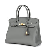 Hermes Birkin 30 Gris Mouette Togo Gold Hardware