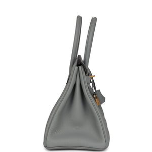 Hermes Birkin 30 Gris Mouette Togo Gold Hardware