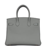 Hermes Birkin 30 Gris Mouette Togo Gold Hardware