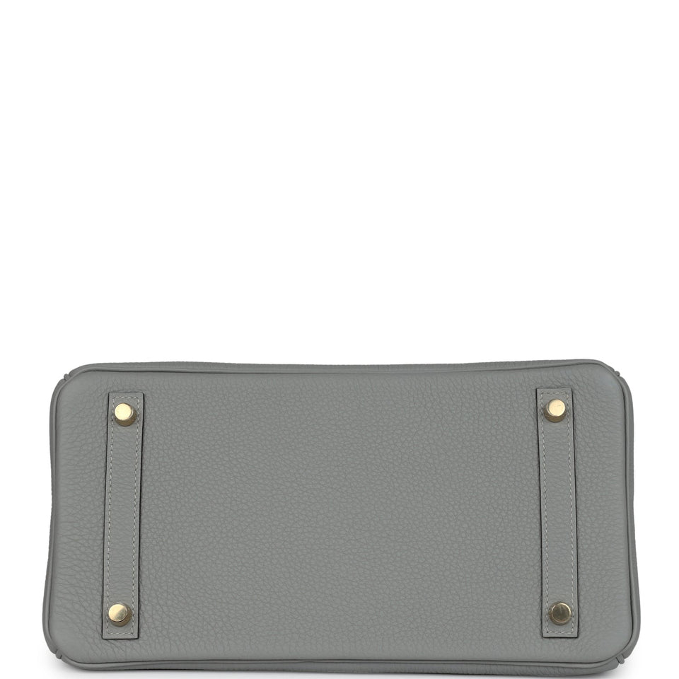 Hermes Birkin 30 Gris Mouette Togo Gold Hardware