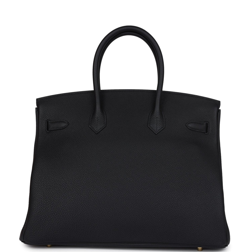 Hermes Birkin 35 Black Togo Gold Hardware