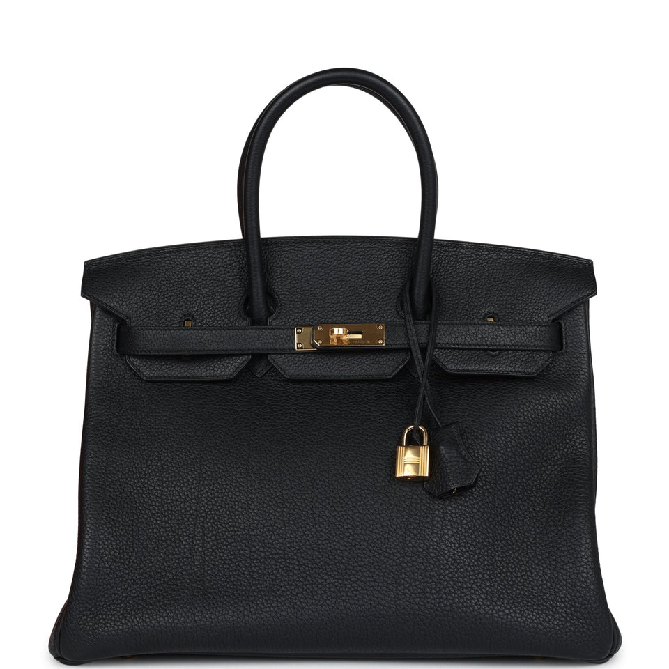 New Hermes Birkin 35 Black Togo Gold Hardware