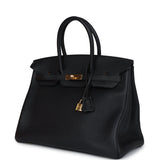New Hermes Birkin 35 Black Togo Gold Hardware