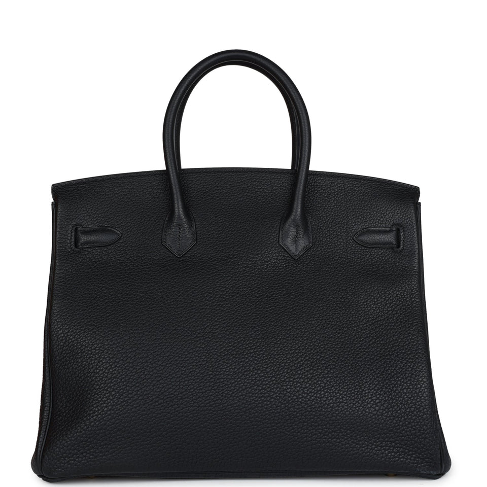 New Hermes Birkin 35 Black Togo Gold Hardware