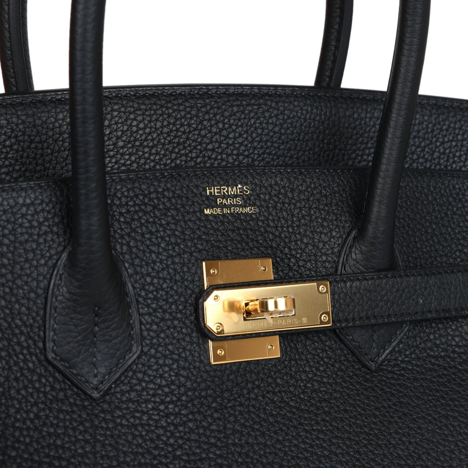 New Hermes Birkin 35 Black Togo Gold Hardware