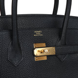 New Hermes Birkin 35 Black Togo Gold Hardware