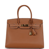 New Hermes Birkin Sellier 30 Gold Epsom Gold Hardware