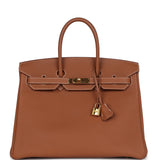 New Hermes Birkin 35 Gold Togo Gold Hardware