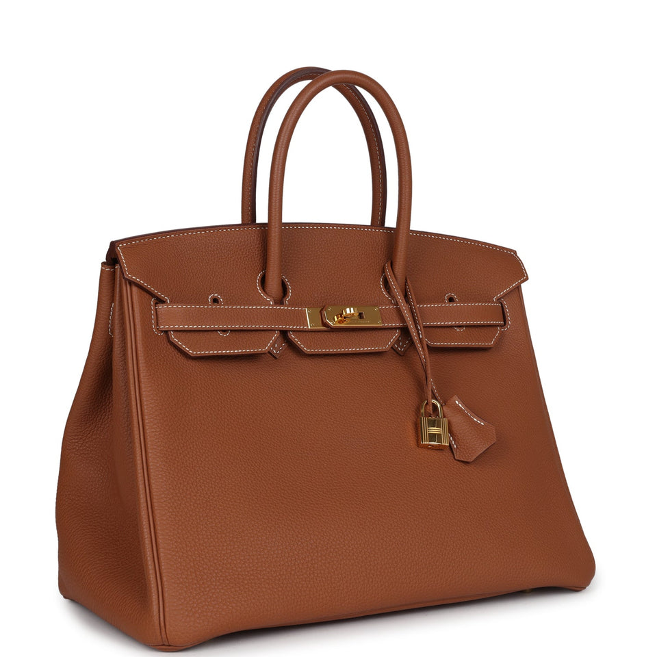 New Hermes Birkin 35 Gold Togo Gold Hardware