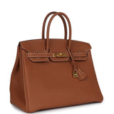 New Hermes Birkin 35 Gold Togo Gold Hardware