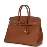 New Hermes Birkin 35 Gold Togo Gold Hardware