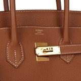 New Hermes Birkin 35 Gold Togo Gold Hardware