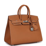 Hermes Birkin Sellier 25 Gold Epsom Palladium Hardware