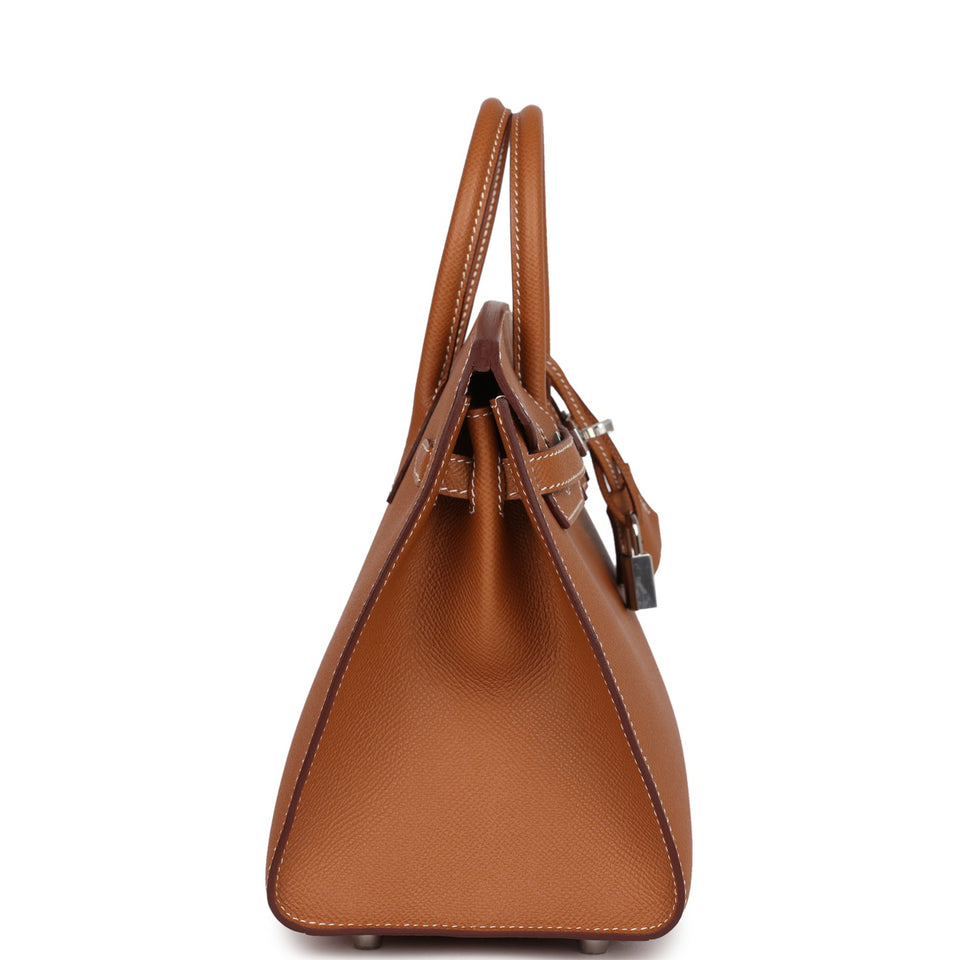 Hermes Birkin Sellier 25 Gold Epsom Palladium Hardware