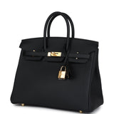 Hermes Birkin 25 Black Togo Gold Hardware