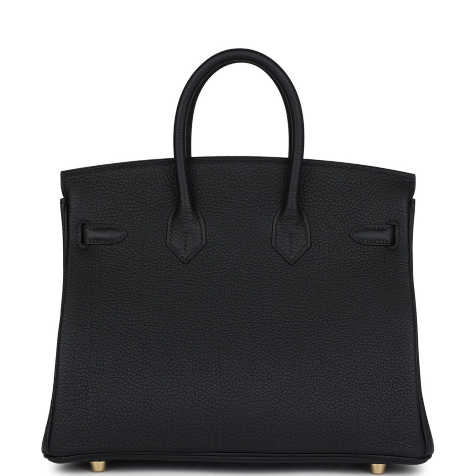 Hermes Birkin 25 Black Togo Gold Hardware