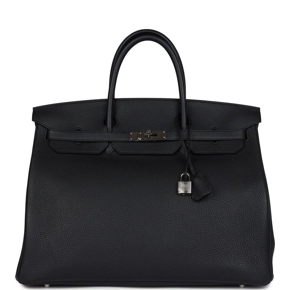 New Hermes Birkin 40 Black Togo Palladium Hardware