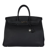 New Hermes Birkin 40 Black Togo Palladium Hardware
