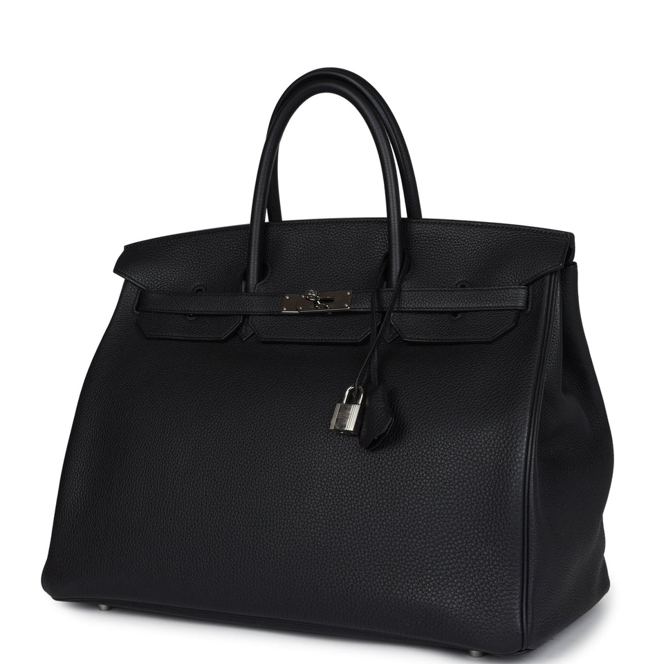New Hermes Birkin 40 Black Togo Palladium Hardware