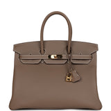 New Hermes Birkin 35 Etoupe Togo Gold Hardware