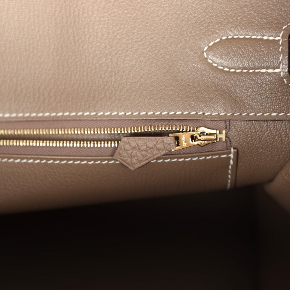 New Hermes Birkin 35 Etoupe Togo Gold Hardware