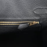 Hermes Birkin 30 Black Tadelakt Gold Hardware