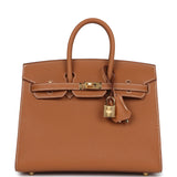 Hermes Birkin Sellier 25 Gold Epsom Gold Hardware