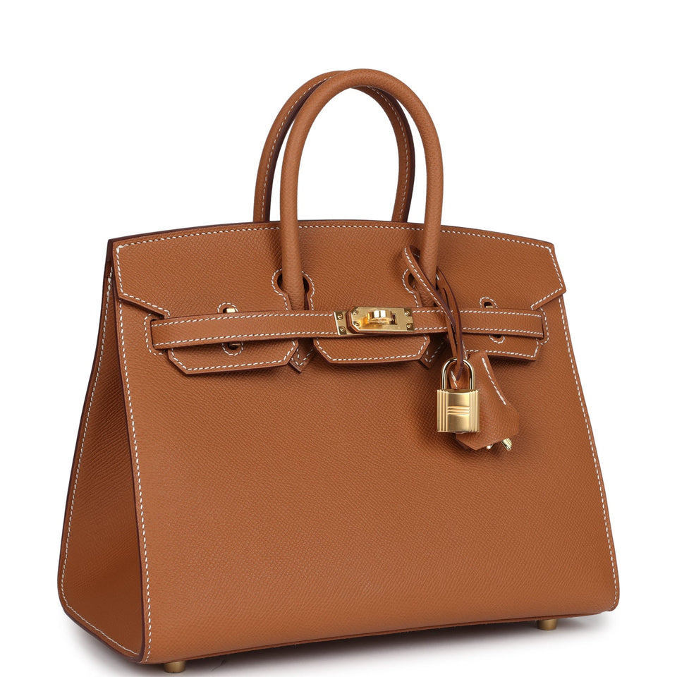Hermes Birkin Sellier 25 Gold Epsom Gold Hardware